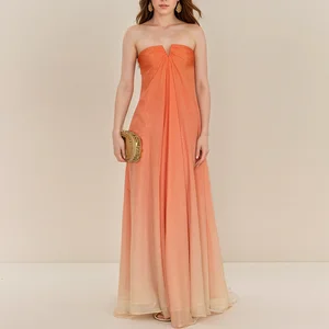 Custom High Summer Quality Elegant Casual Floor-Length Solid Evening Dress for Night Parties and Daily Use