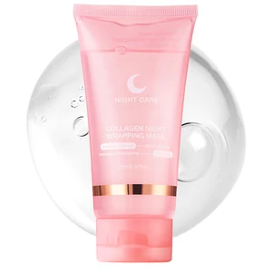 White Label Beauty Face Skin Care Overnight Hydrating Anti Wrinkle Collagen Night Wrapping Facial Mask