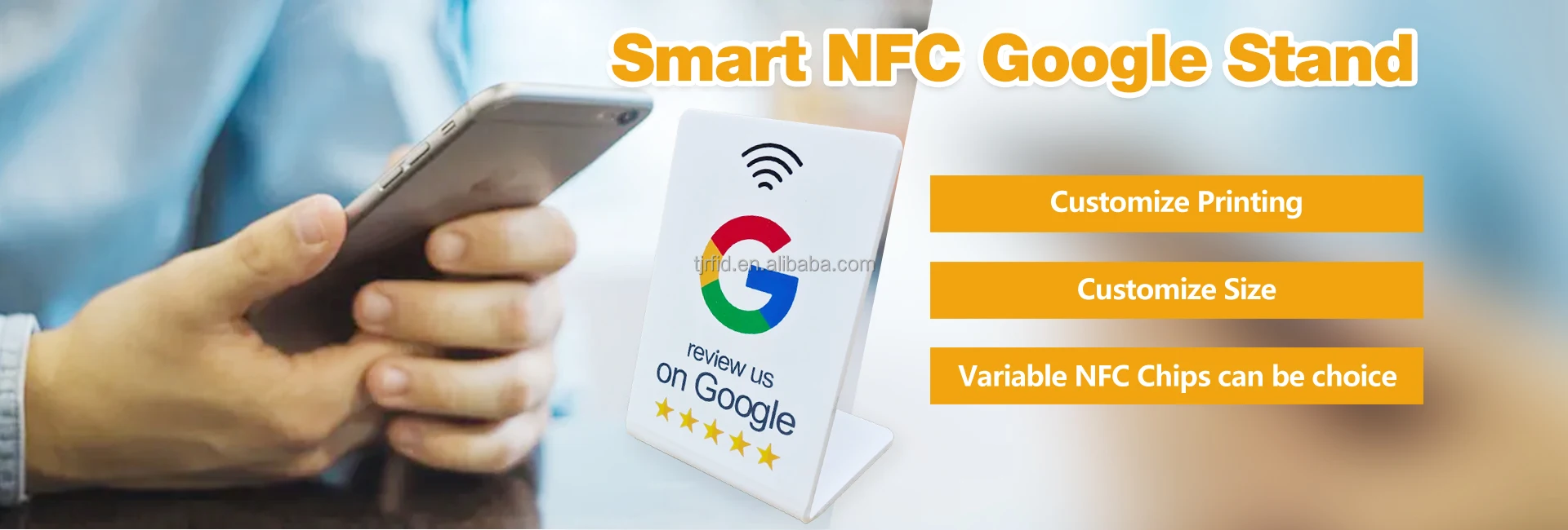 Custom Printable Nfc N-tag 213/215/216 Restaurant Google Review Display ...