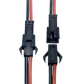 2.54 red and black lithium battery terminal wire 2.54MM spacing male and female connecting wire for lamps