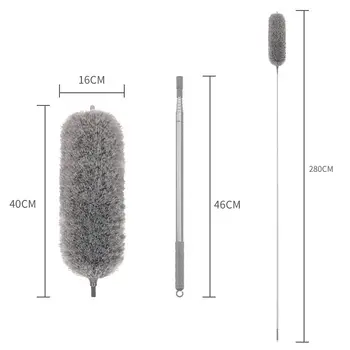 Microfiber Feather Duster Four-in-One Telescopic Household Cleaning Scraper Portable Hanger Dust Removal Window Cleaner for Car