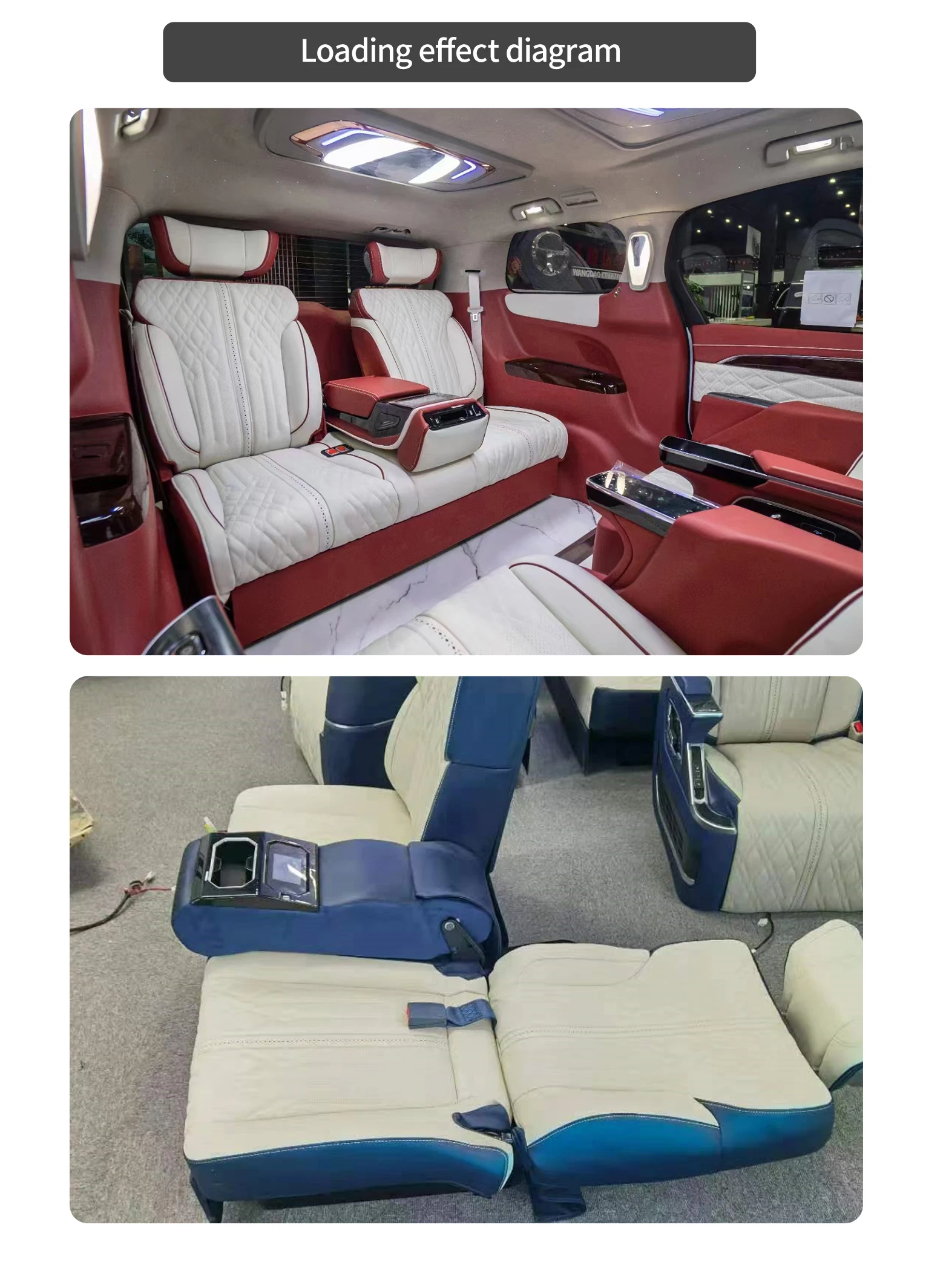New Arrival Nappa Leather Comfortable Van Rear Sofa Seat Auto Rear Seat ...