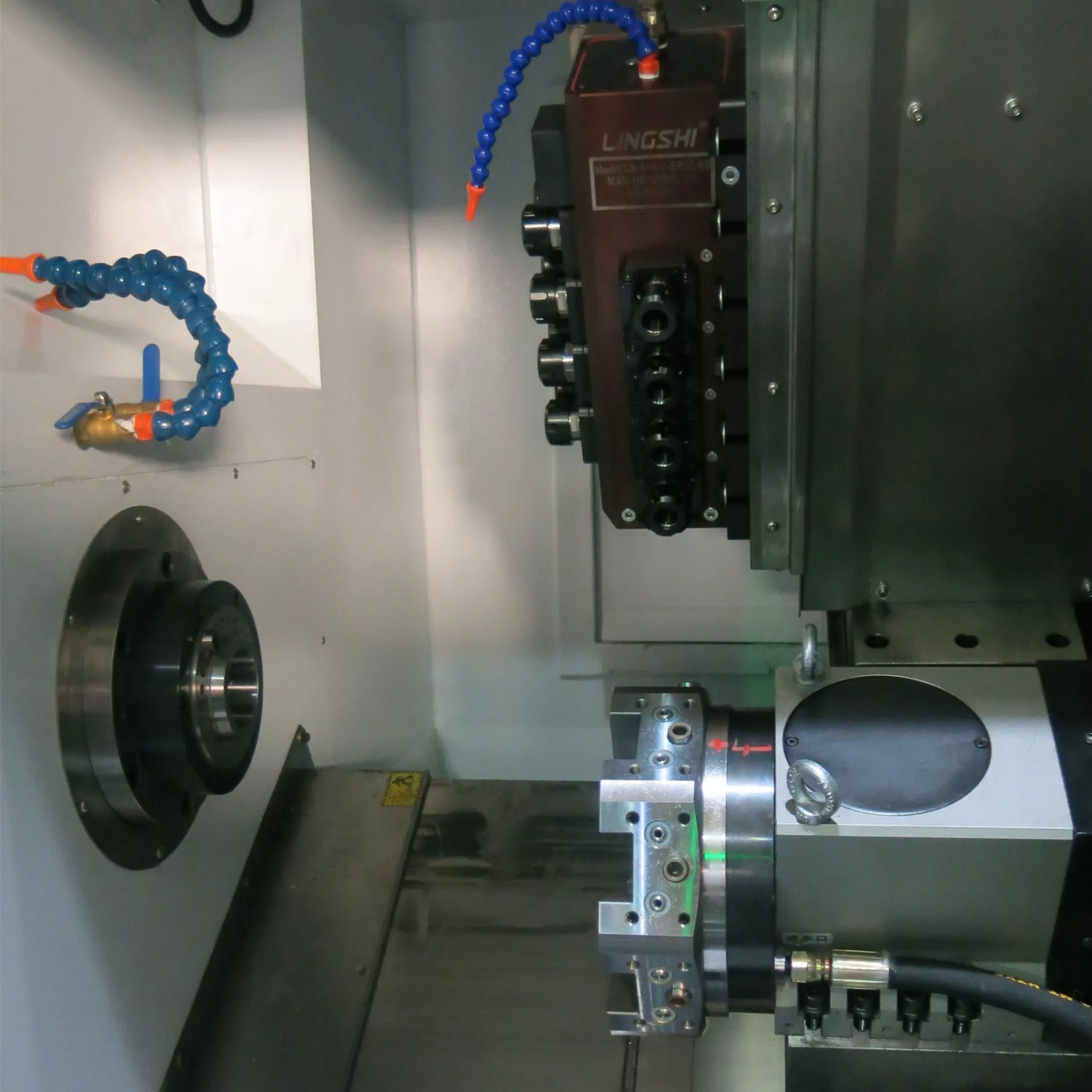 Machine Manufacture Metal Cutting With Chip Conveyor & Automatic bar Feeder Tool Holder Block Small Cnc Turning Lathe Machine
