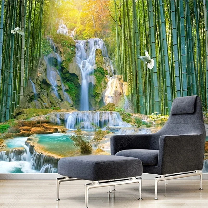 Custom 3d Wall Murals Wallpaper For Living Room With Circle And Ducks  Background Design 3d Wall Mural Wallpaper Background Image And Wallpaper  for Free Download
