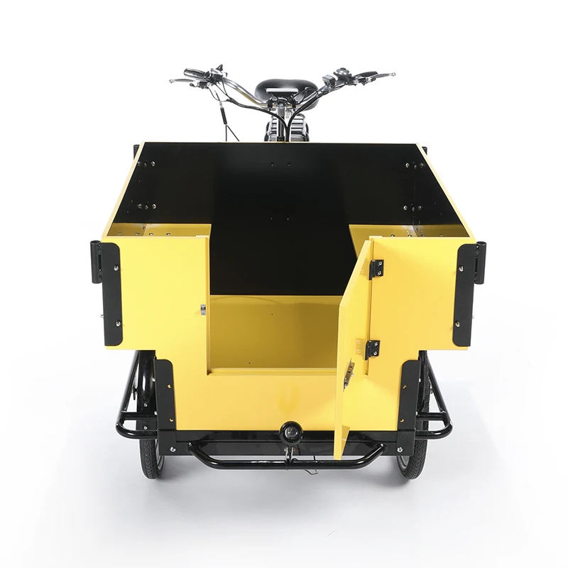 Front Loading Side Open Carriage Tricycle Lastenfahrrad Three Wheel Bike Electric Tricycles Cargo Bike Electric Bicycle