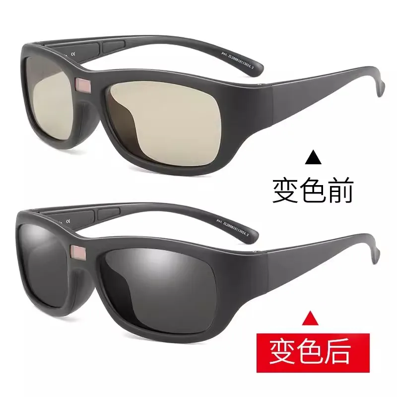 Dimming LCD Solar Power Auto Color Changing Polarized Lenses Electronic Adjustable Darkness Sun Glasses Men