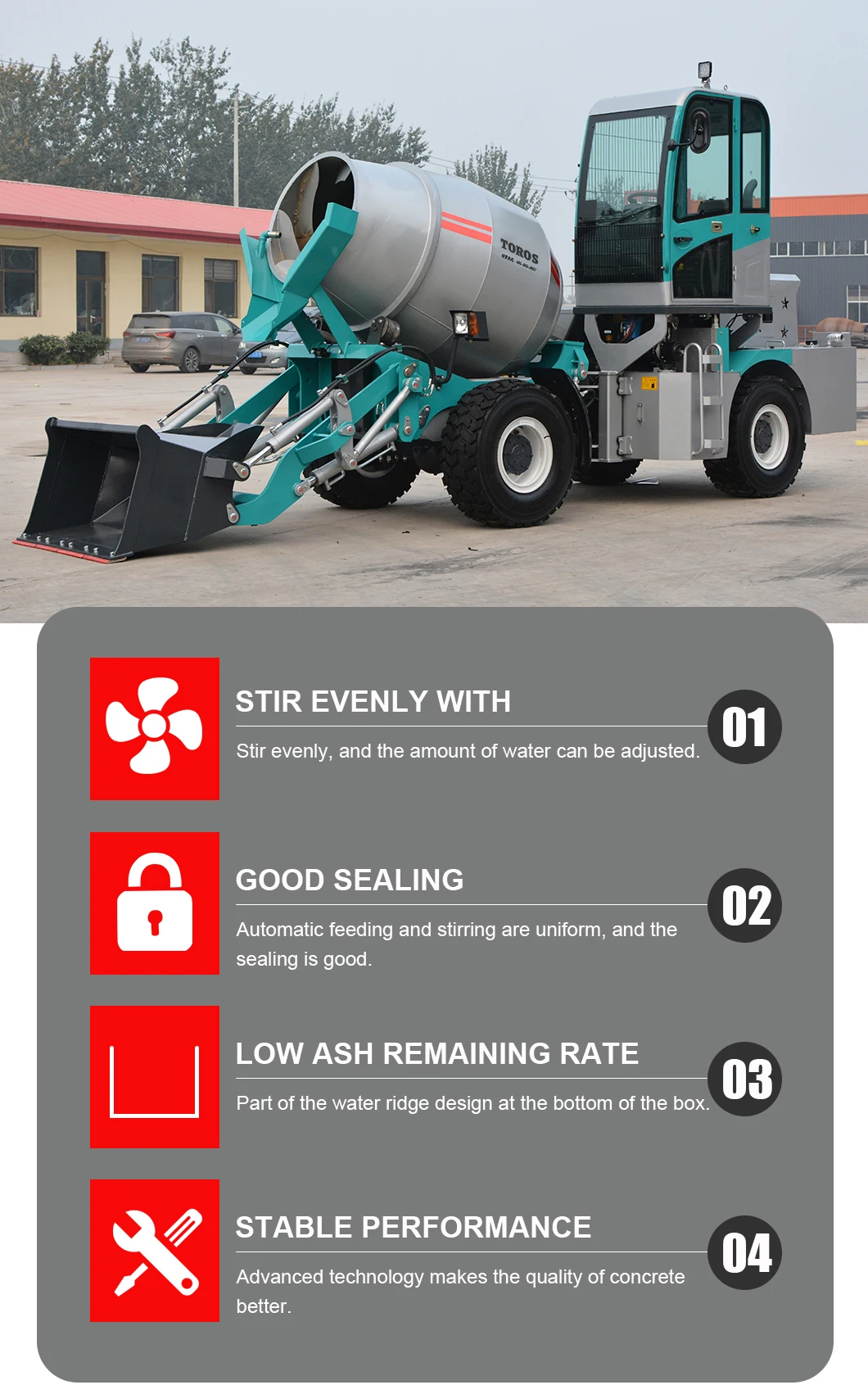 E Auto Loading Highway Road Engineering Construction Mobile Autoloading Concrete Mixer ...