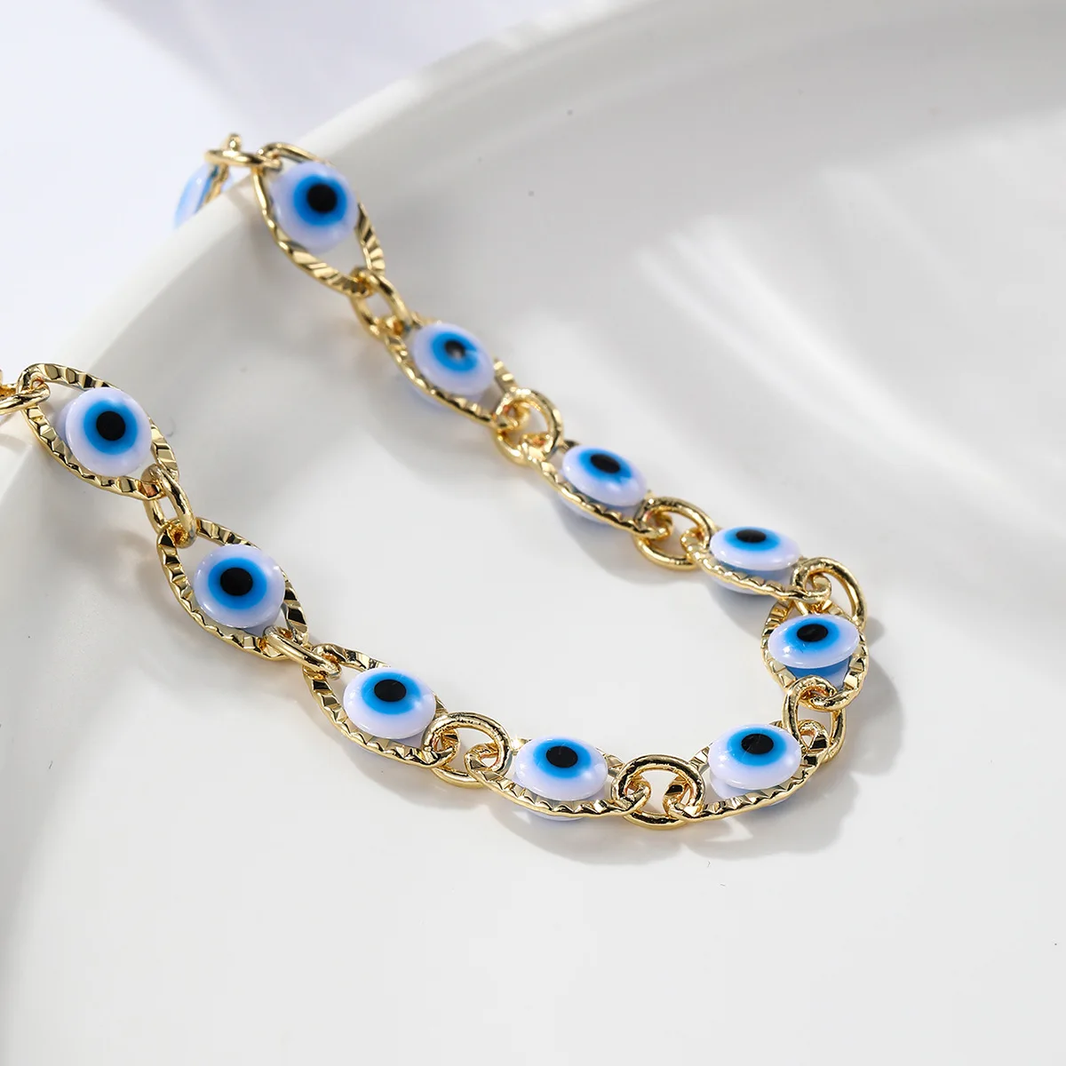 Wholesale Fashion Evil Eyes Charm Bracelets Jewelry 18k Gold Plated