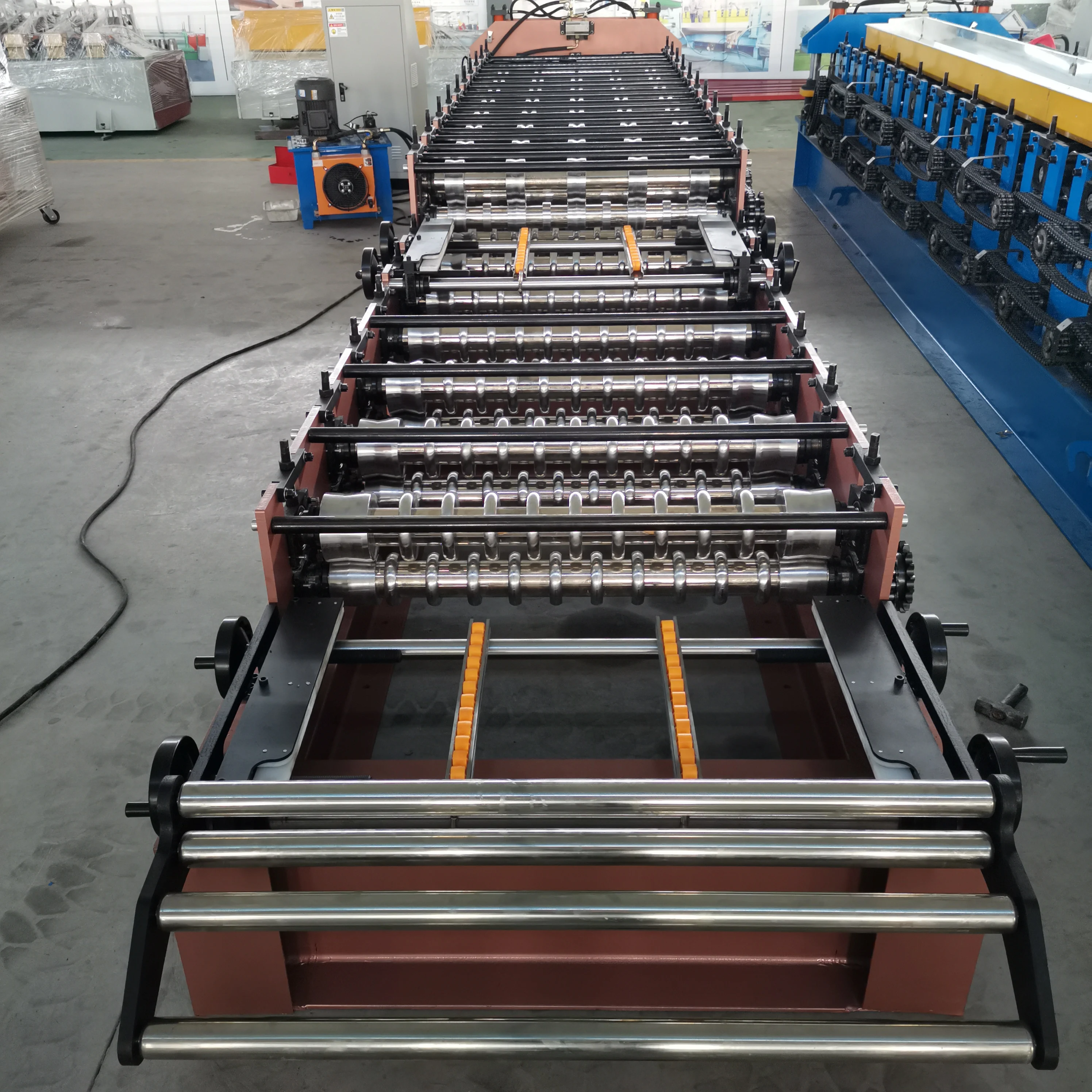 South America Chile popular 5 V profile corrugated roof sheet double layer machine