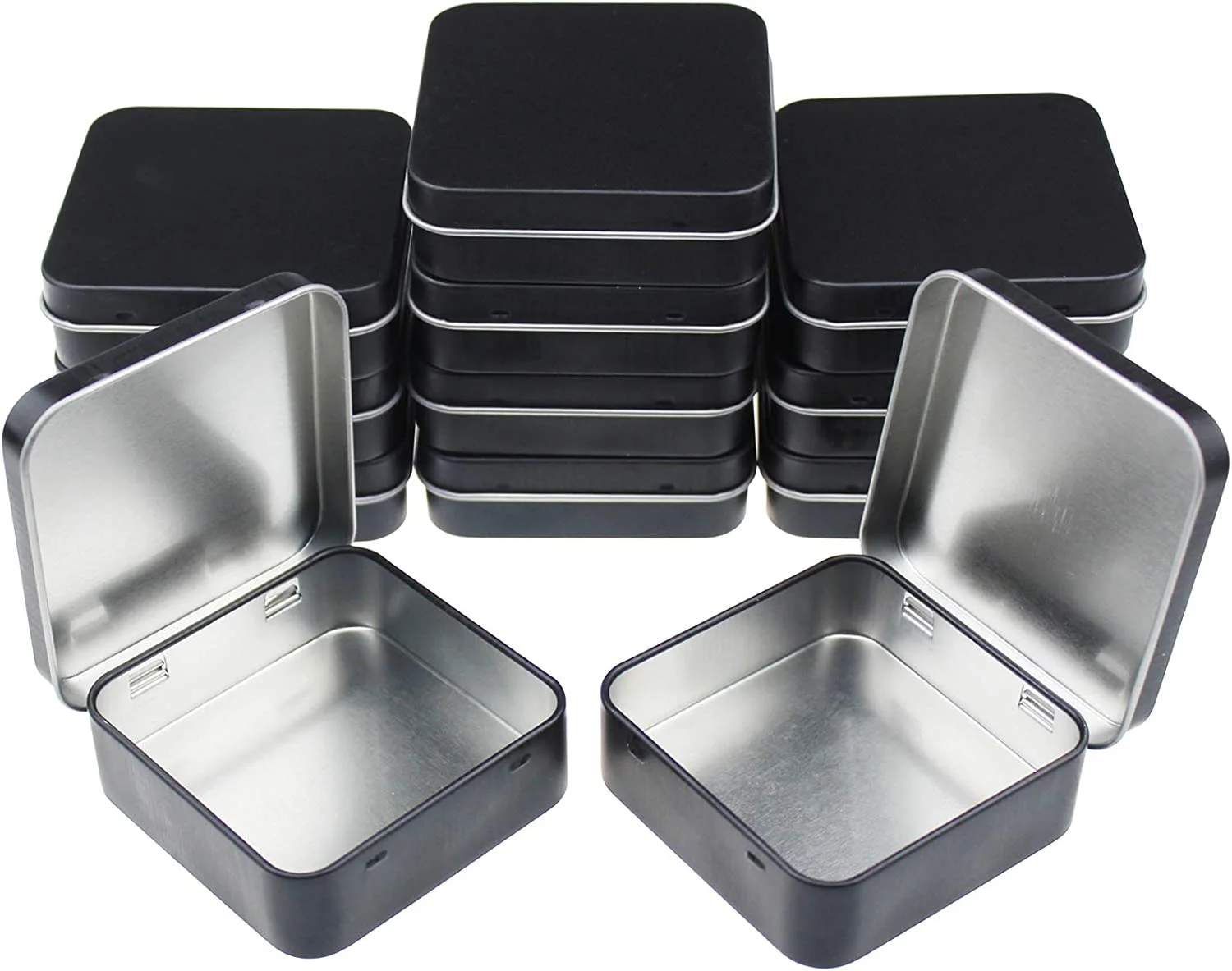 Custom Square Tin Containers Food Grade Metal Packaging Square Tin Box