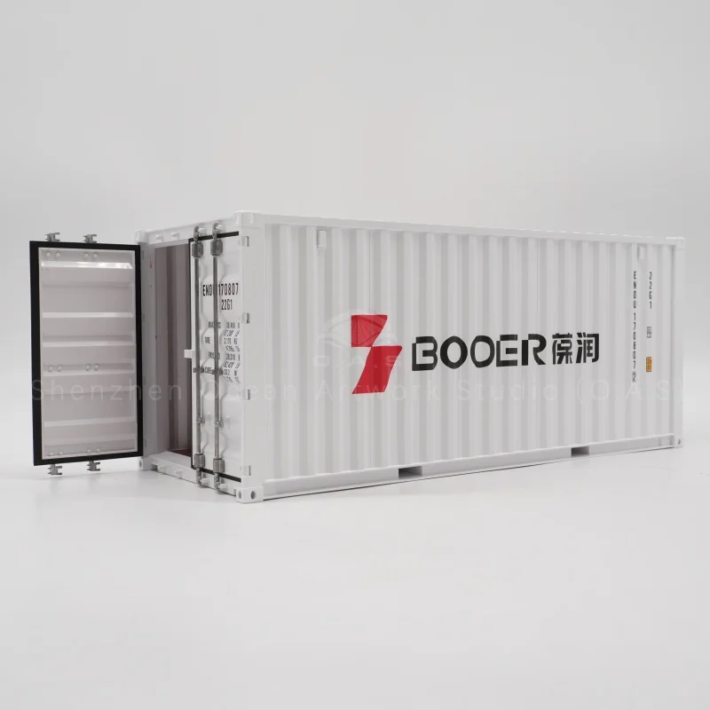 【L】O.A.S Modelová továrna na kontejnery, na objednávku, měřítko 1:20, řemeslné přepravní krabice, model kontejneru BOOER