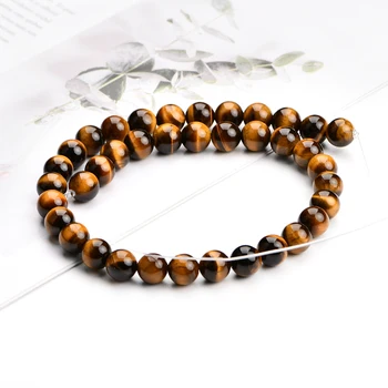 Popular Red Tiger Eye Beads Round Natural Tiger&#39;s Eye Agate Stone For Handcrafts