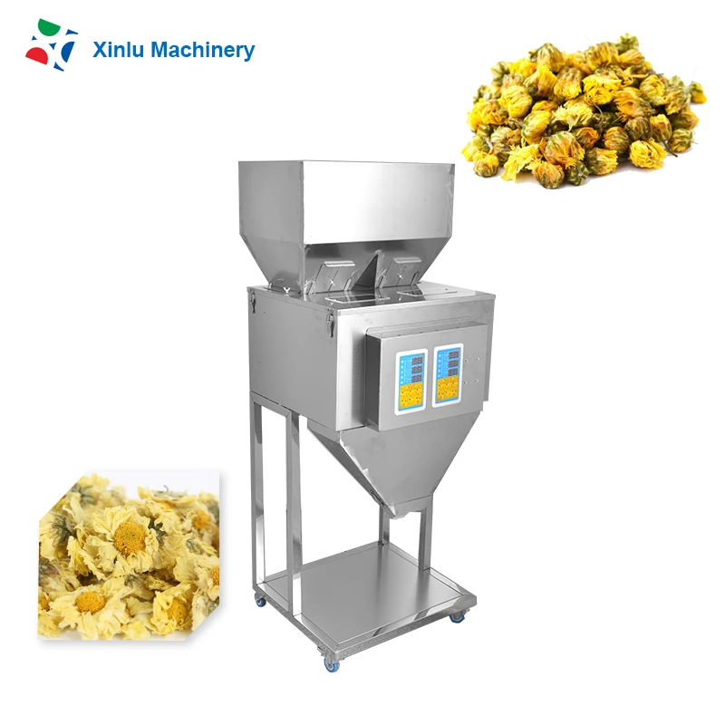 Multi Function 2 Head Linear Scale Vibration Feeder System Weighing Filling machine Machine