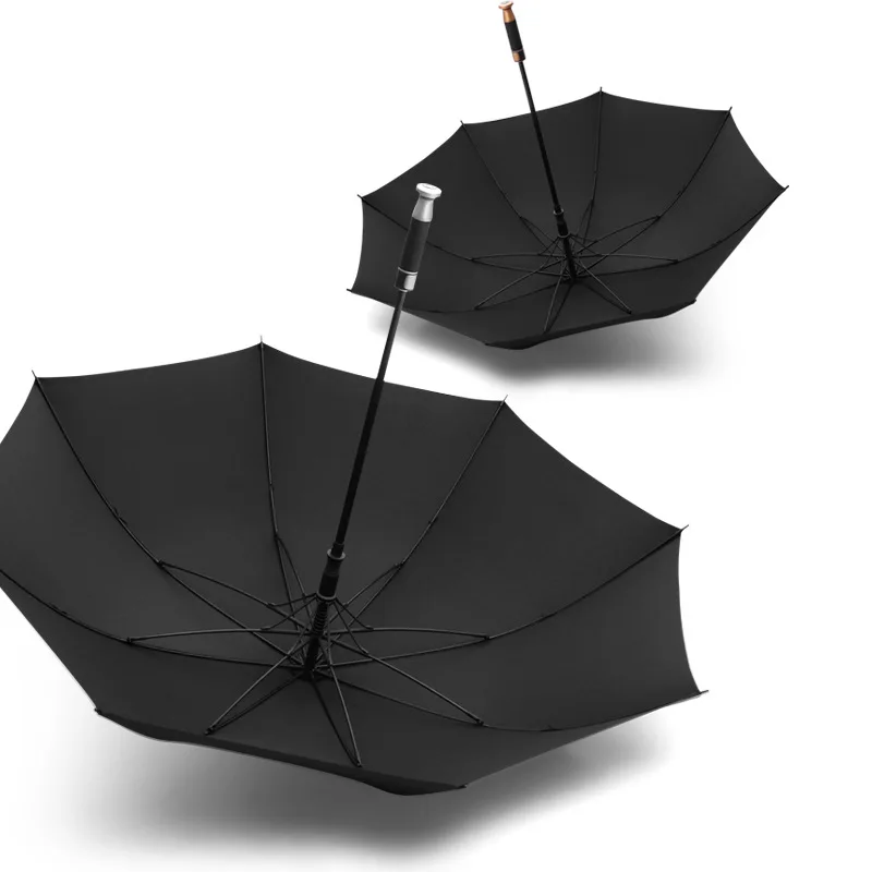 Weida Rolls-Royce Long Handle Umbrella, Large Straight Pole Double Golf Sunny Umbrella Men Gifts (Color : Black)