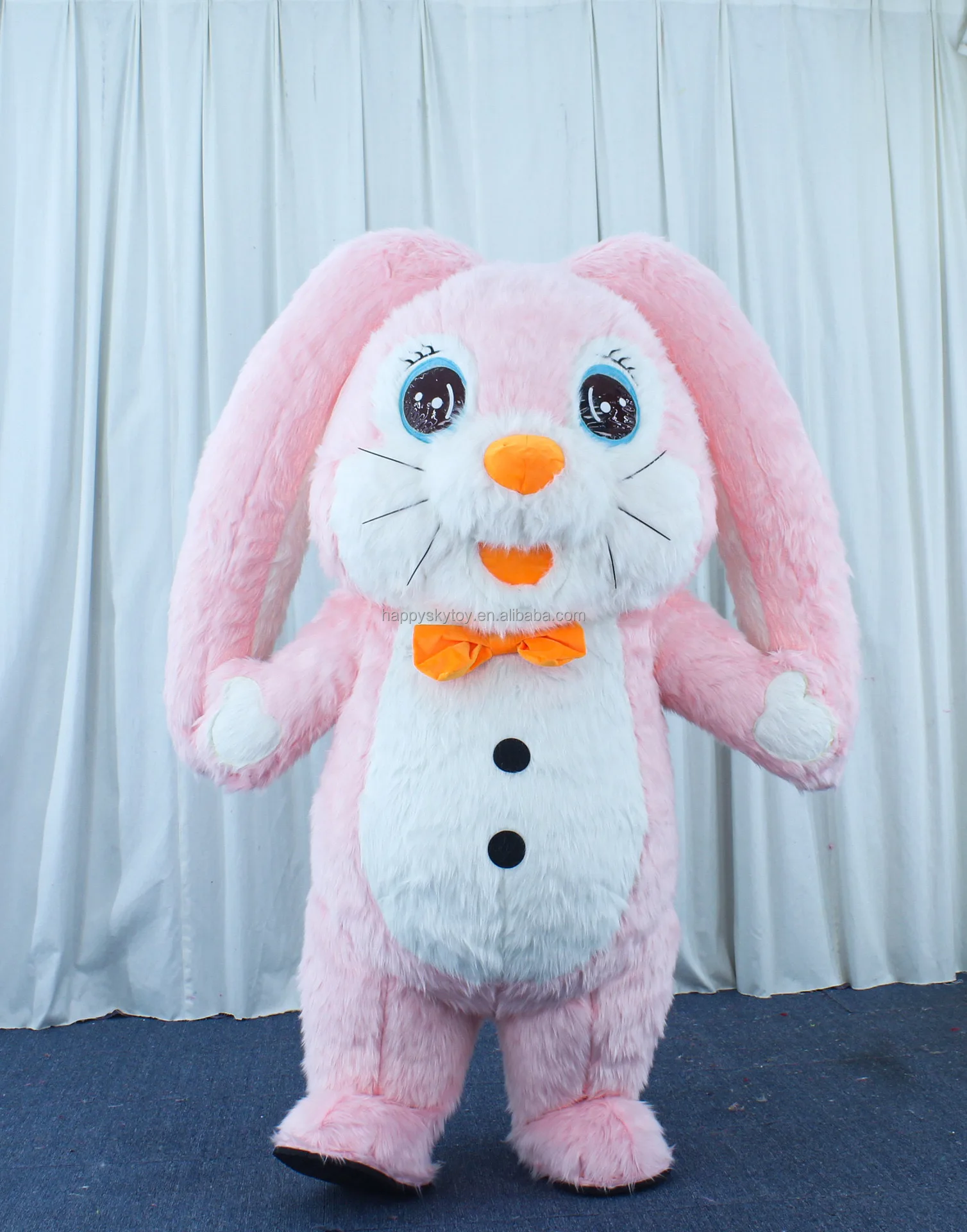 Wonderful 8ft Long Eared Inflatable Green Rabbit Bunny Mascot Costume Air Blow Rabbit Bunny Costume Suits for Carnival Events