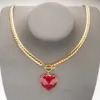 Gold Red Heart