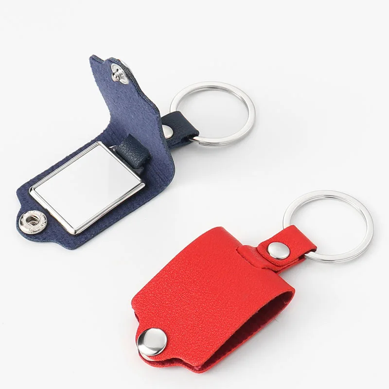 Mini Leather Photo Album Keychain Custom Photo Sublimation Keychains Blanks Personalized Leather Keyring DIY Photo for Her Gifts