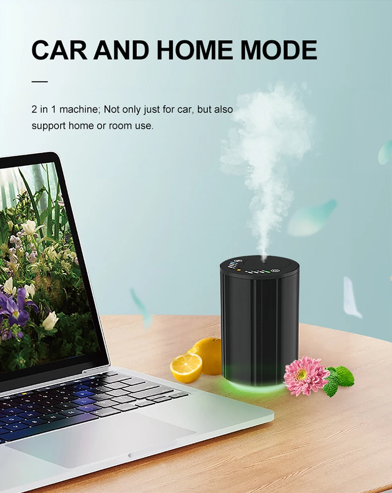 CNUS X3Pro Alu Customize Mini Portable 8 Scent Gear Aluminum Body 10ML Waterless Fragrance Oil Car Aroma Diffuser details