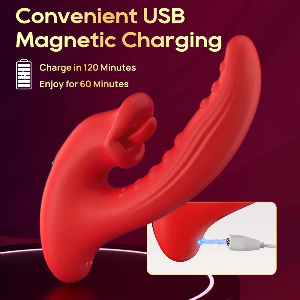 Female Tongue Licking Vibrator Adult Product 10 Vibrations 5 Tongue Dual Stimulation Function Adjustment Vibrator Sex Toys_voghion.com