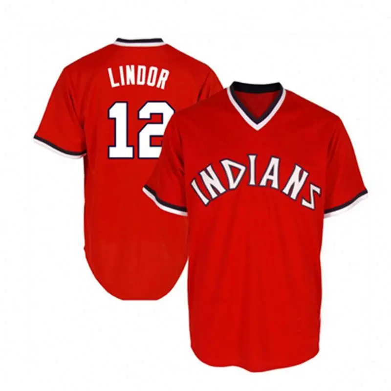 Francisco Lindor 12 Cleveland Indians Jersey Authentic Flexbase