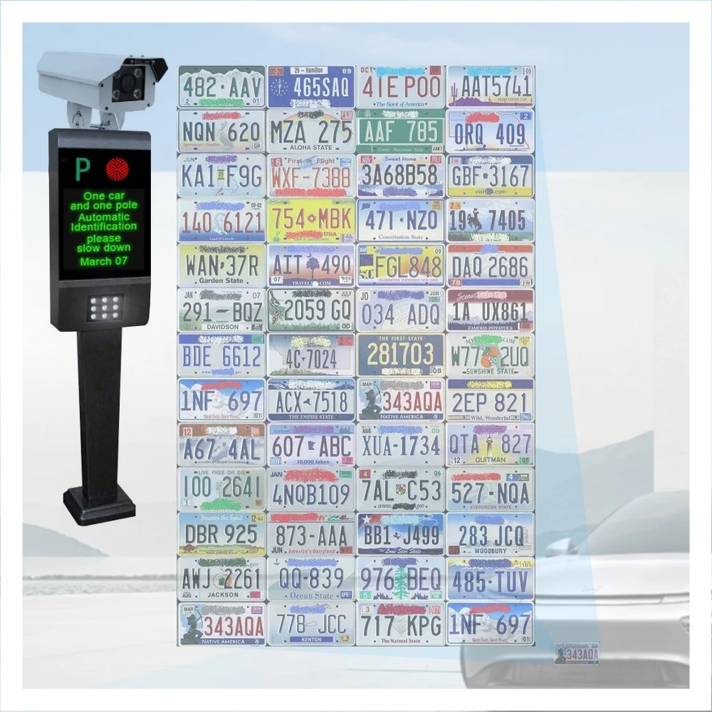 ENSTER Newest Night Vision 2MP 5MP IP Automatic Number License Plate Recognition Reader System ANPR LPR Camera With Software