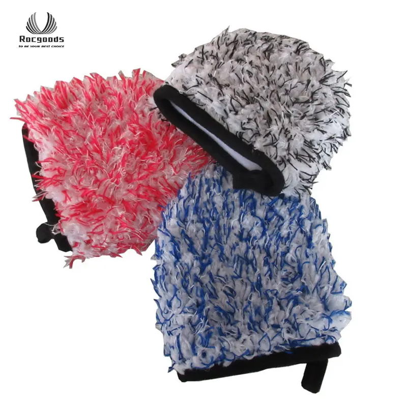 Double sided Super Fiber Blend Premium microfiber microfibre magic dusts wash wheel mitt car cleaning wash glove