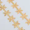 Flocons de neige dorés-3cm10 yards