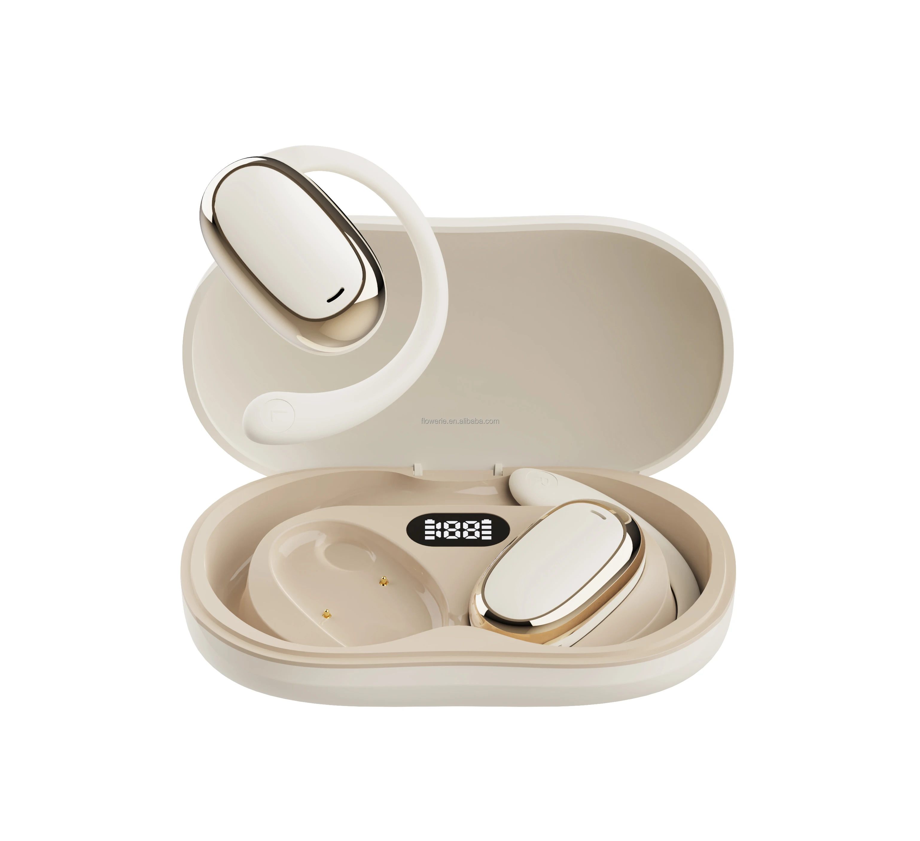 IPX-5 Digital Display True Low Latency TWS Earphones & Headphones ANC Noise Cancelling Over-Ear Hook Sports Wireless Earbuds