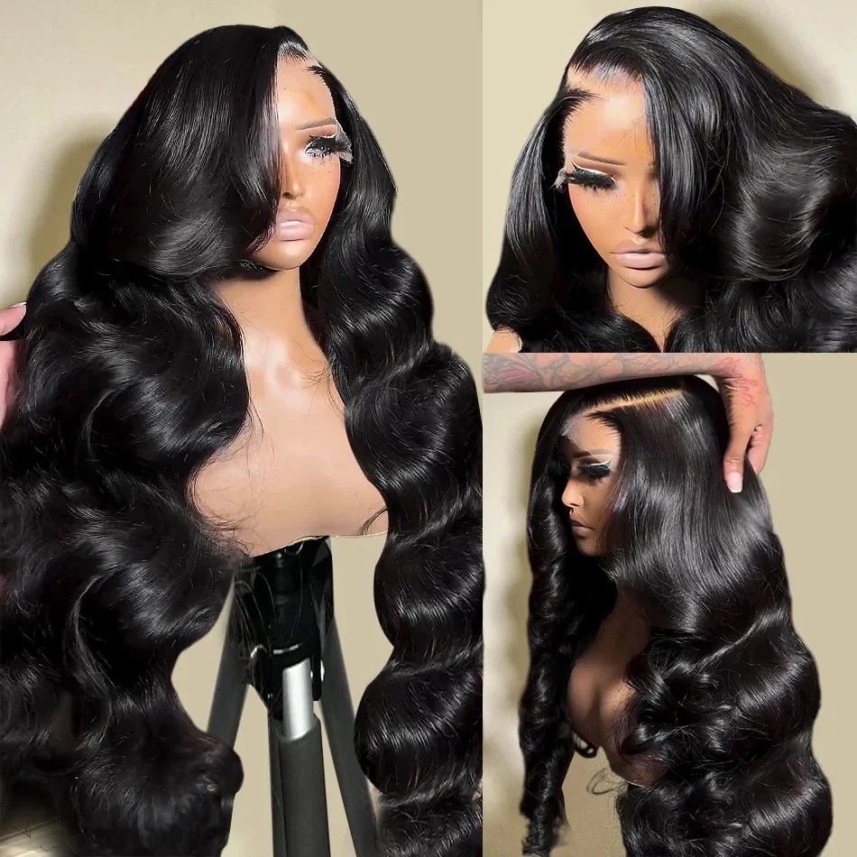 Echthaar perücke lace front body wave hd lace frontal voor dames_voghion.com