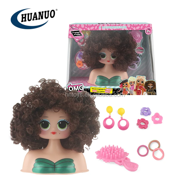 Source Conjunto de boneca meio comprimento, penteado, crianças, fingir,  jogar, maquiagem, boneca, conjunto de cabeça on m.alibaba.com