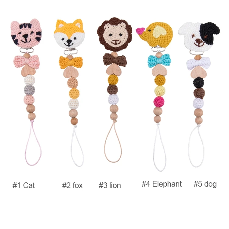 Wholesale Chewing Baby Wooden Bead Pacifier Clip Dummy Crochet Animal Baby  Pacifier Chain - Buy Pacifier Chain Clip,Chewbead Pacifier Clip,Dummy Clips  Baby Pacifier Product on 