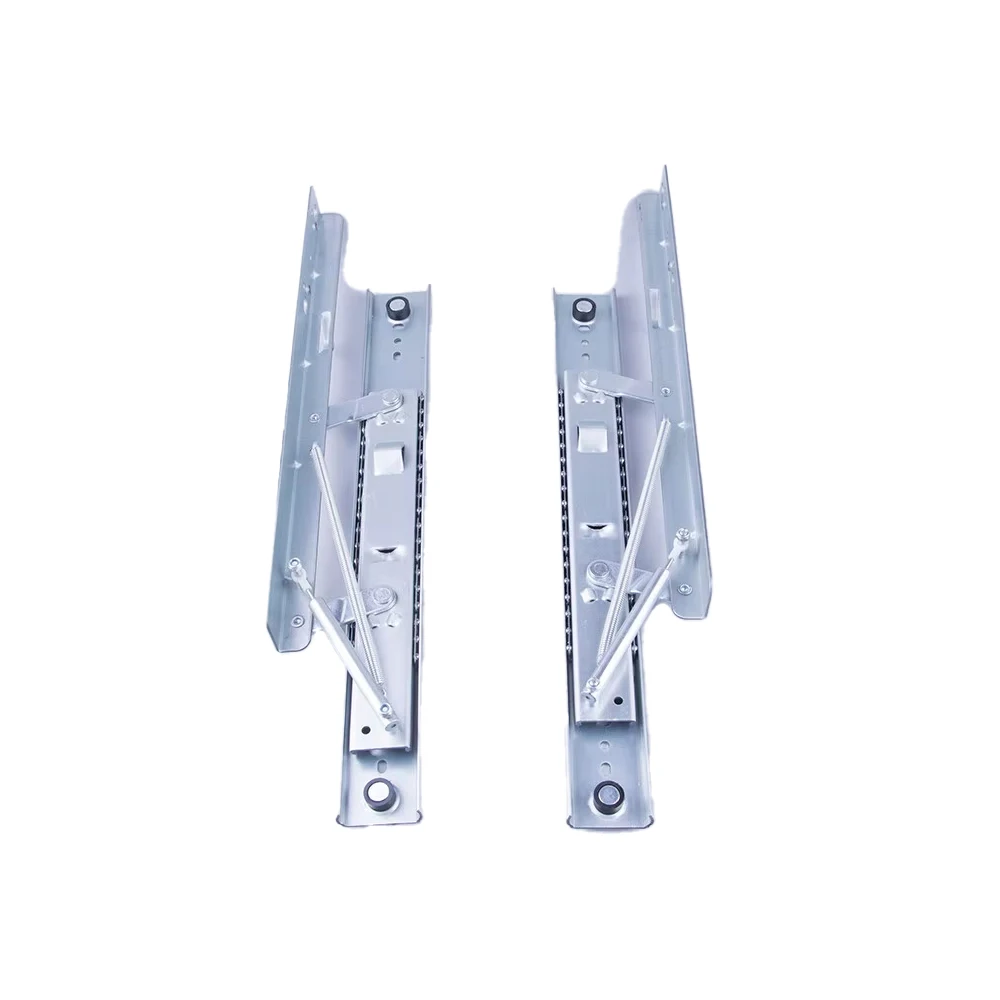 Best Quality Automatic Lifting Spring Slide Undermount Slide Rail Metal Dining Table Extendable Pull Out Mechanism