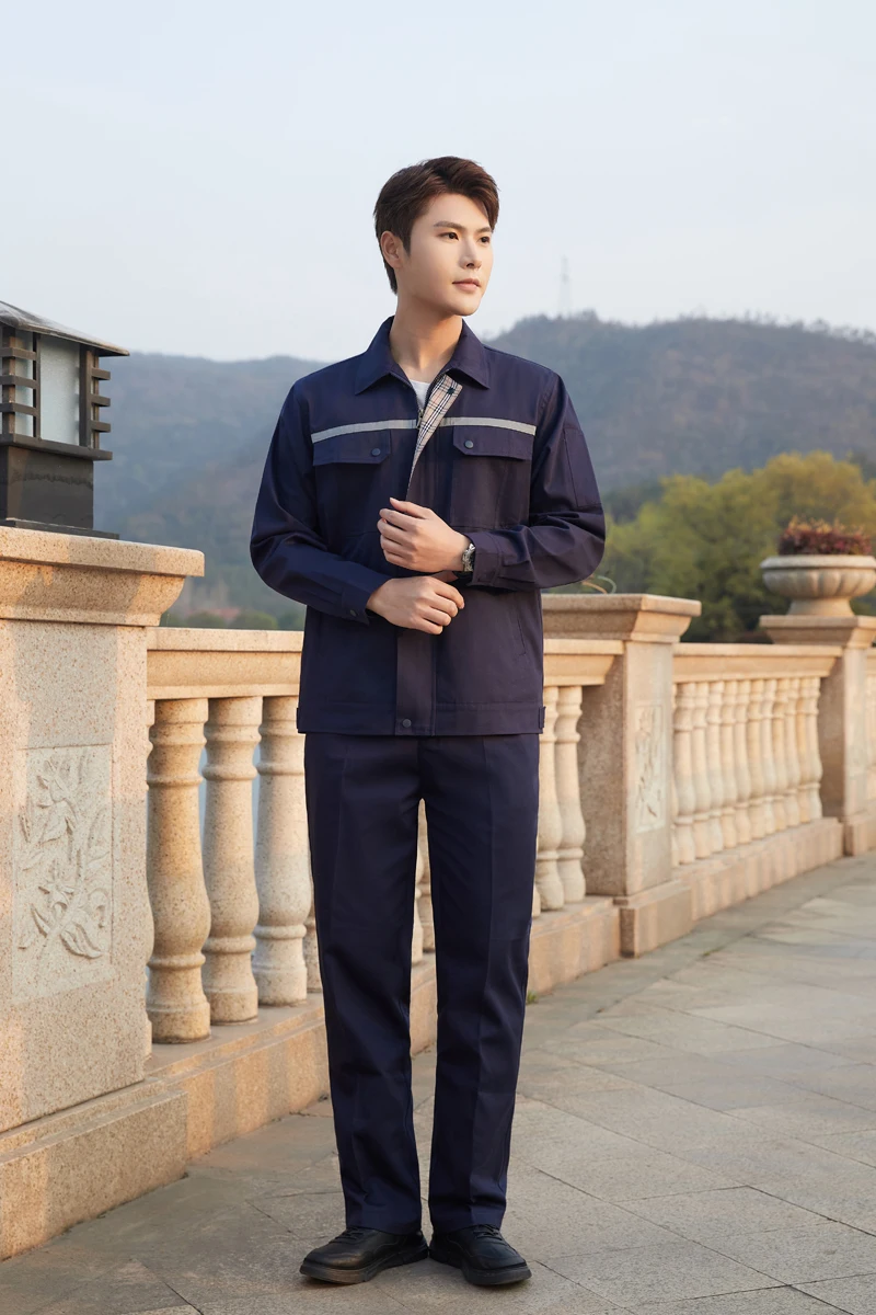 Customized Different Colors Work Uniform Set With Logo Printing For Construction