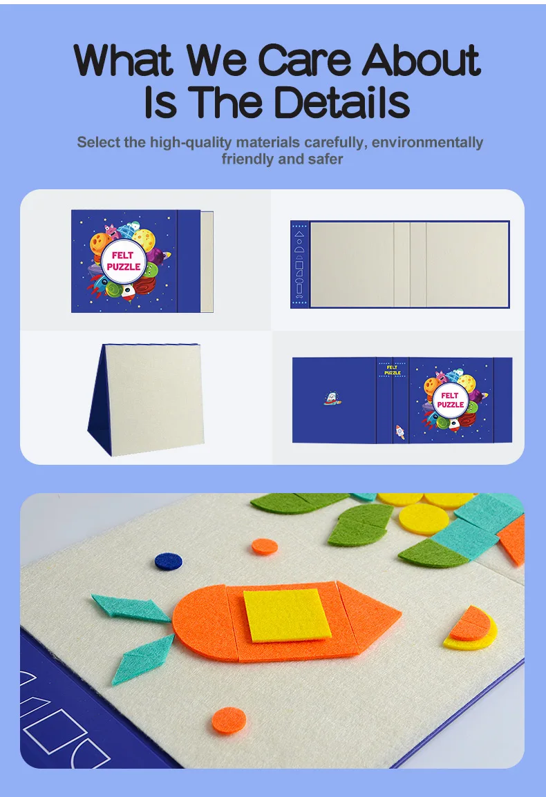 Brain Training Puzzle Soft Felt Animal Stickers Children Jagsaw Educational Toys