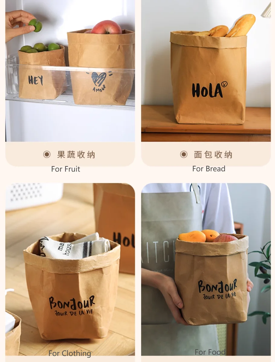 Recycled Brown Kraft Paper Bags for Food Packaging,Custom Logo Craft ...