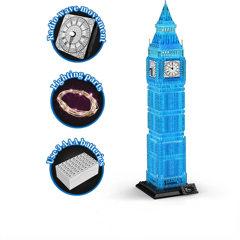 Kaiyu Led City Street View Bricks Famous Architecture Big Ben Model ...