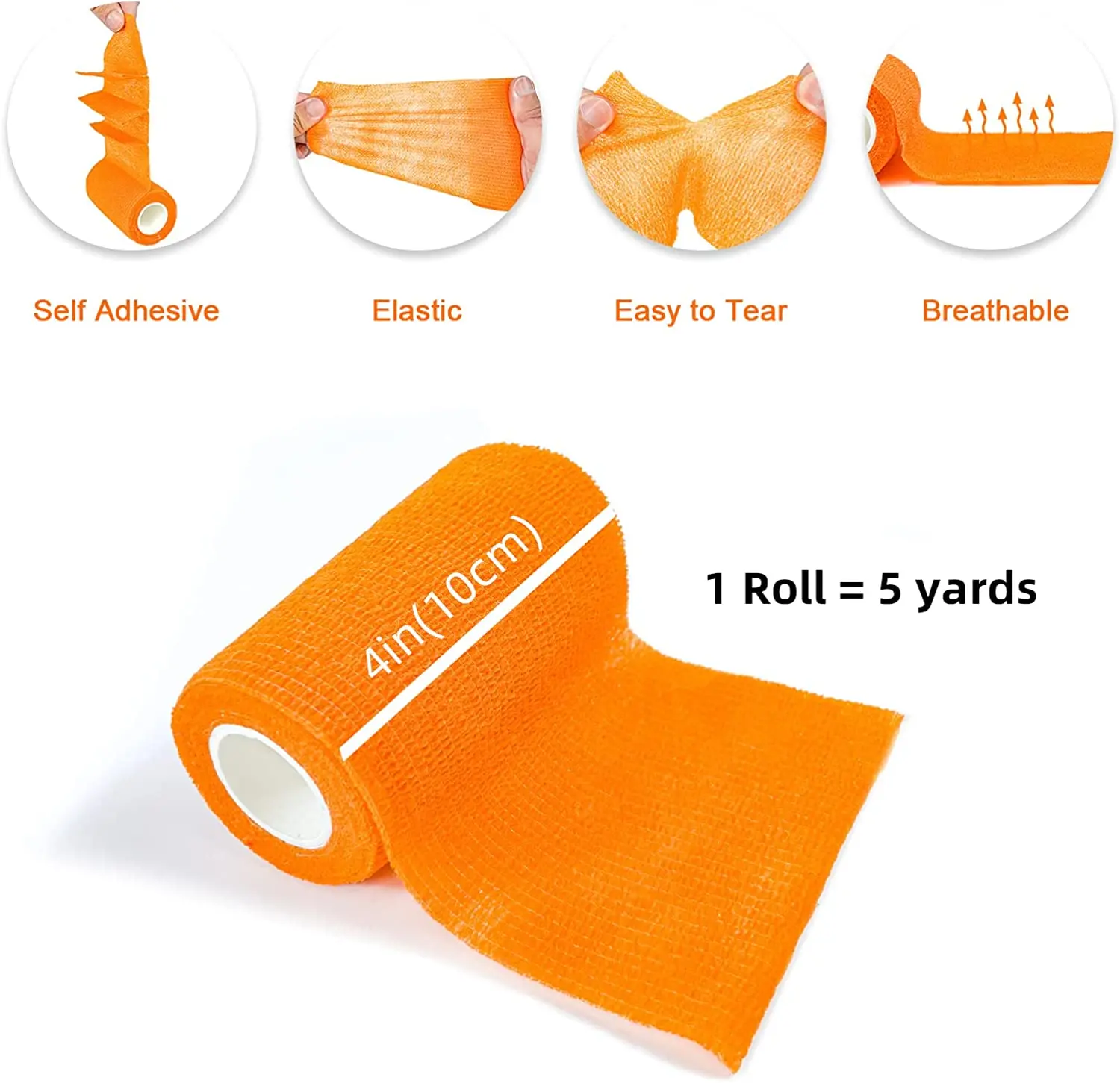 Custom Medical Treatment Elastic First Aid Sports Protection 7.5 Cm * 4