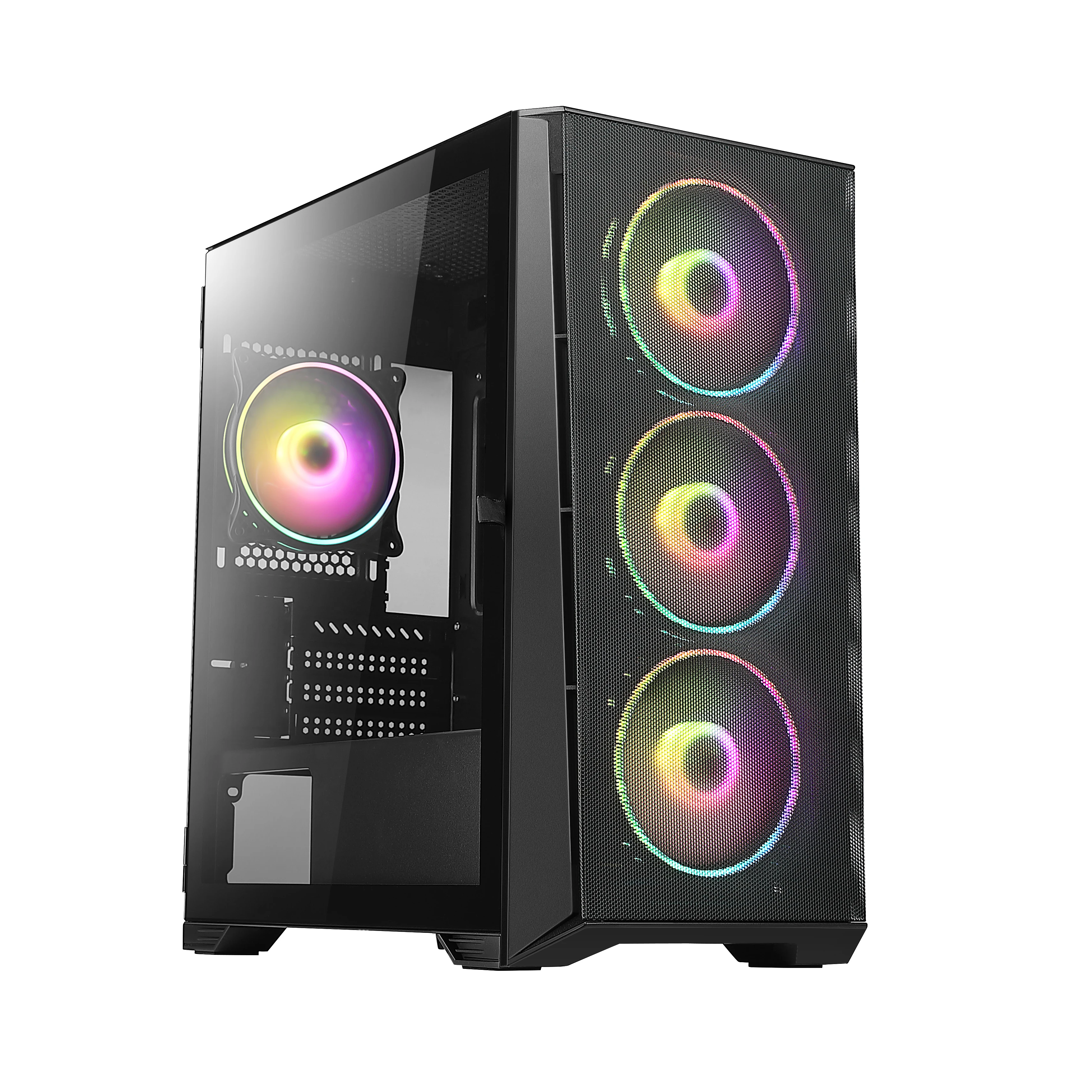 350 Series Dark Flash Computer Case Gaming Computer Cpu Cases Pc Gaming Cpu Cabinet with VGA Card Slot for Gamer