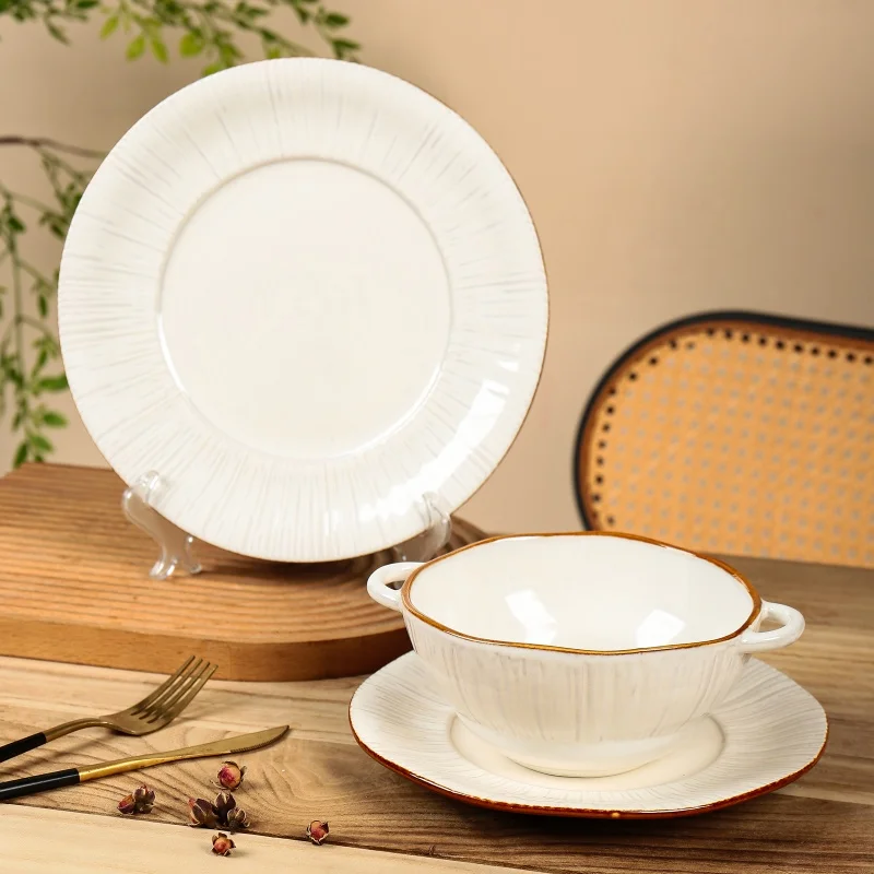 product wholesale porcelain round shape ceramic plate dinner porcelain dishes set tableware dinnerware sets-2