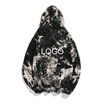 Blank Custom Design Heavy Weight 300 Grams Thick Fabric Vintage Embroidery Cropped Tie Dye Hoodies