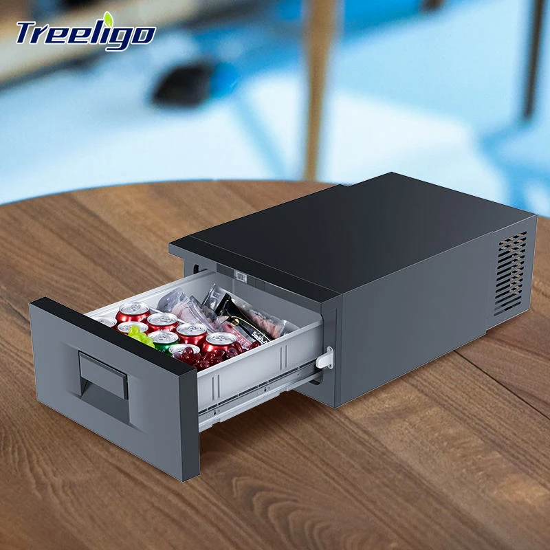 Новый дизайн автомобильный перегородка с подъемным телевизором Электрический ящик холодильник для хранения автомобиля емкость 20 л горка