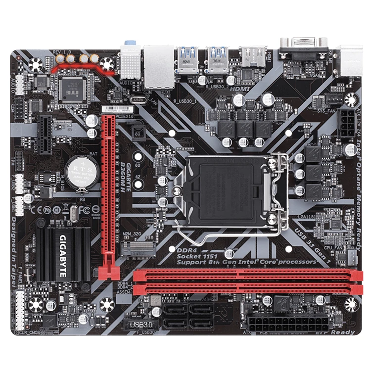 GIGABYTE B360MHゲーミングデスクトップマザーボードとIntelB360チップ