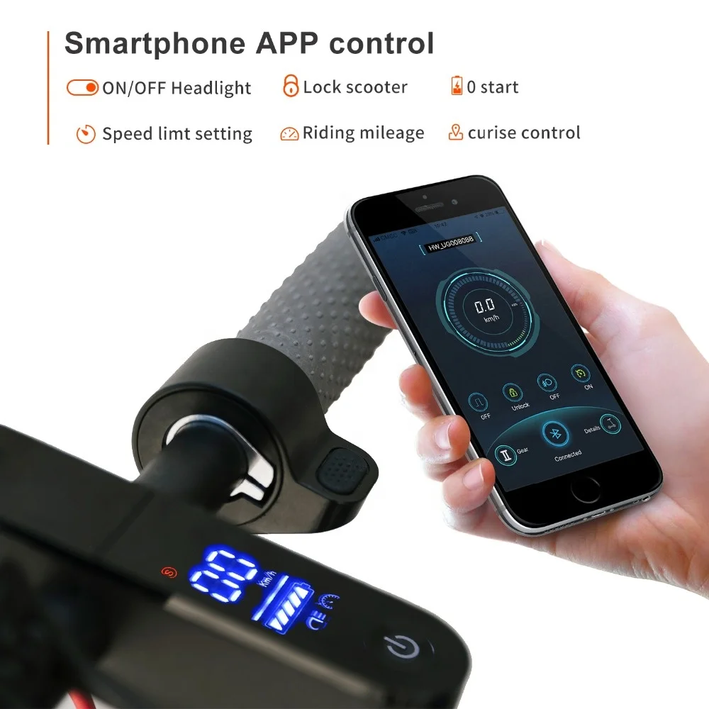 Qingmai Free Shipping Duty Electric Scooter Europe Eu Warehouse 2 Wheel Sagway Electric Scooter for Sale