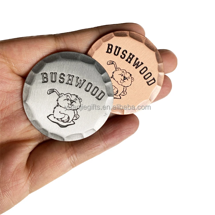 Custom Logo Zinc Alloy Golf Products High Quality 25MM Metal Magnetic OEM Golf Ball Marker supplier