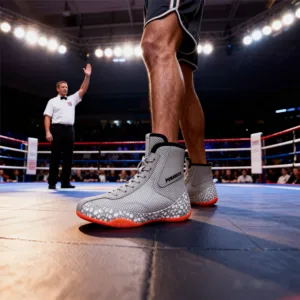 Manufacturer Custom Oem Gym Most Popular High Quality Leather Breathable Professional High Top Boxing Shoes