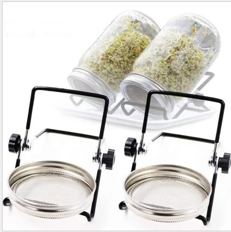 Wholesale Mason Jar Sprouting Kit Ceramic Drip Tray Stainless Steel