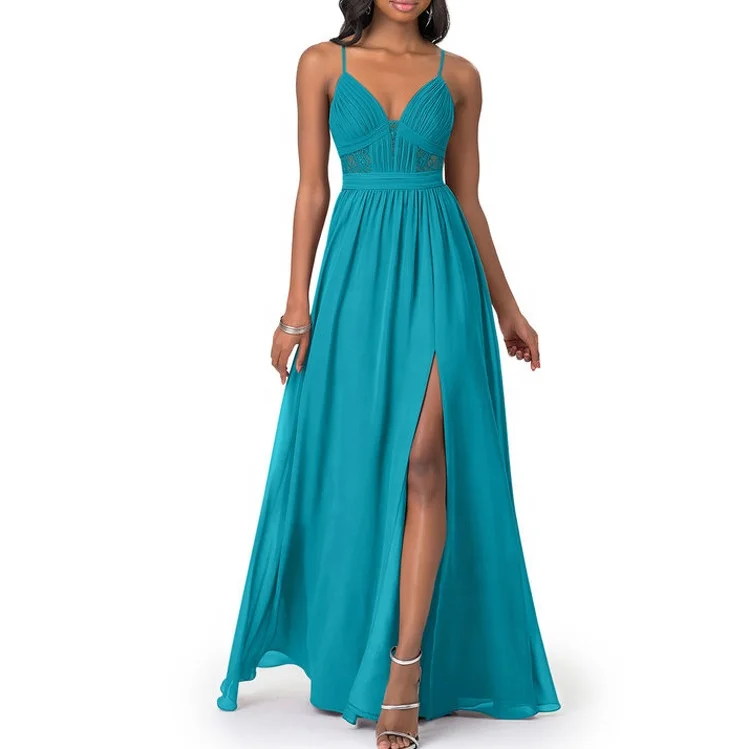 turquoise bridesmaid dresses with lace Teal David's Bridal One Shoulder Lace Long Flowy Gown Bridesmaid Dress Size  10