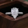 14K white gold lab diamond ring