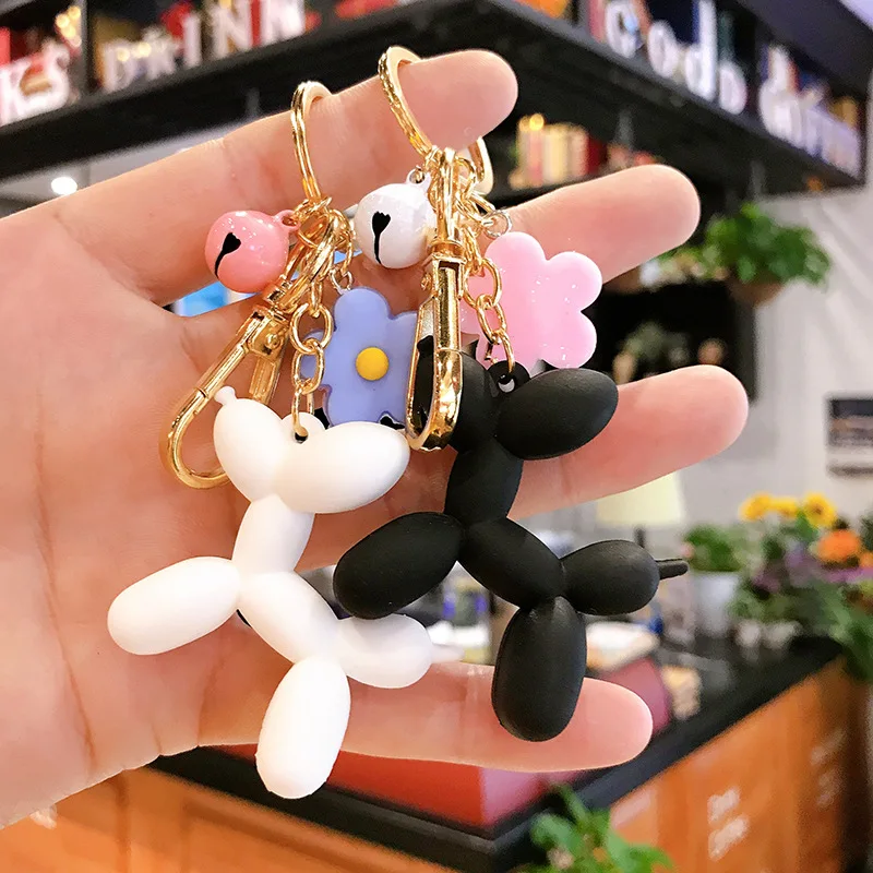 Balloon Dog Keychain, Cute Animal Balloon Puppy Keychain, Car Keys