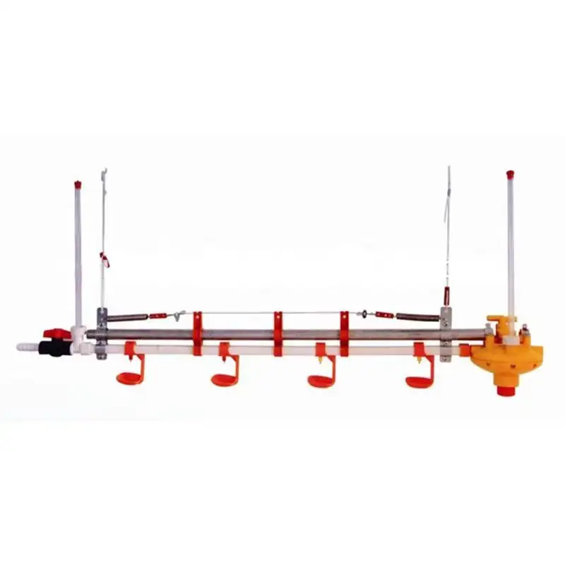 PVC Automatic Nipple Drinker Chicken Water Nipple Installation Red